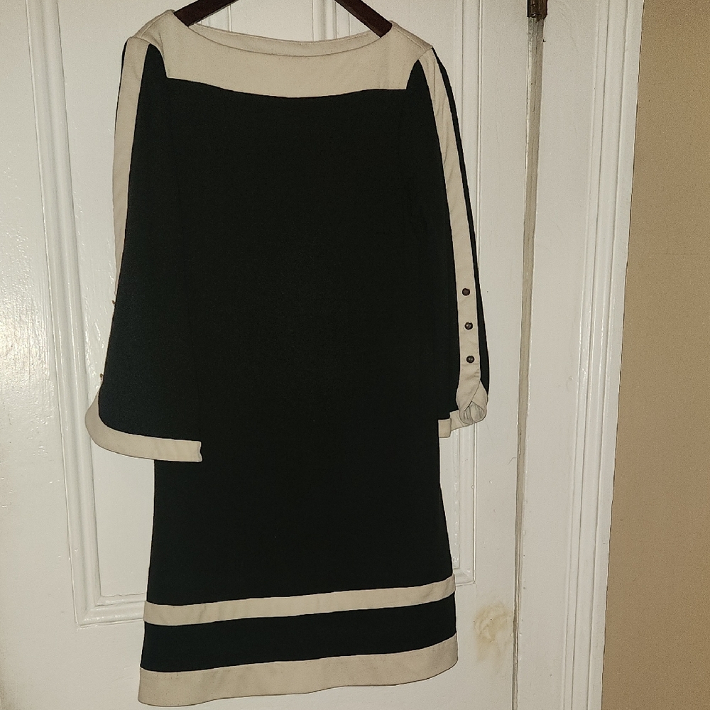 Donna Morgan Black and Cream Dress